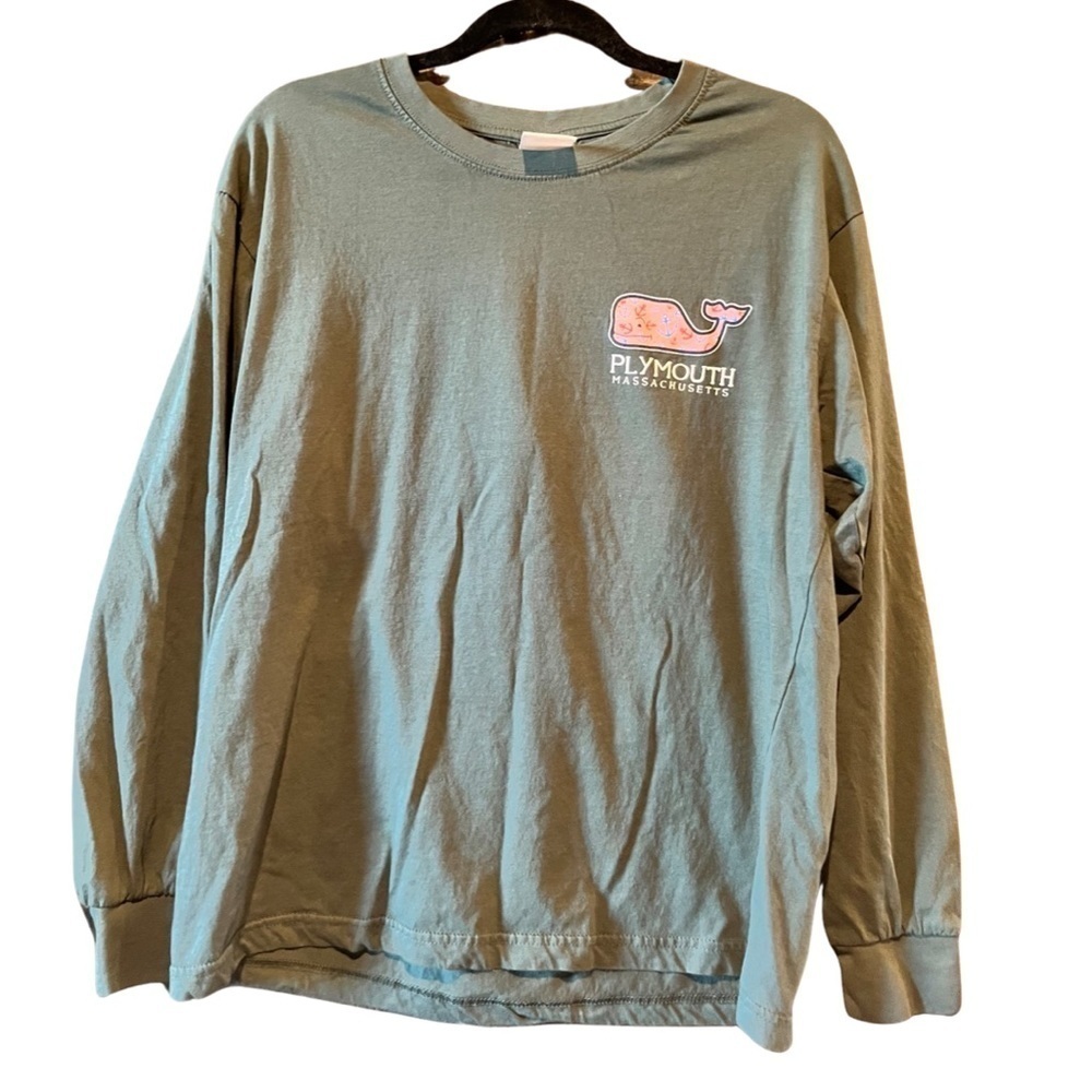 Unisex Dark Green Plymouth Long Sleeve Tee